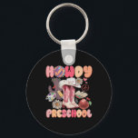 Cute Howdy Preschool Cowboy Cowgirl Boots Back To  Key Ring<br><div class="desc">Cute Howdy Preschool Cowboy Cowgirl Boots Back To School</div>