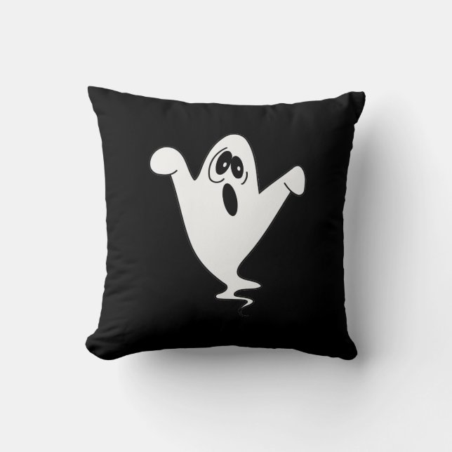 Cute Howling Ghost Halloween Cushion (Front)