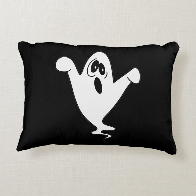 Cute Howling Ghost Halloween Decorative Cushion (Back)