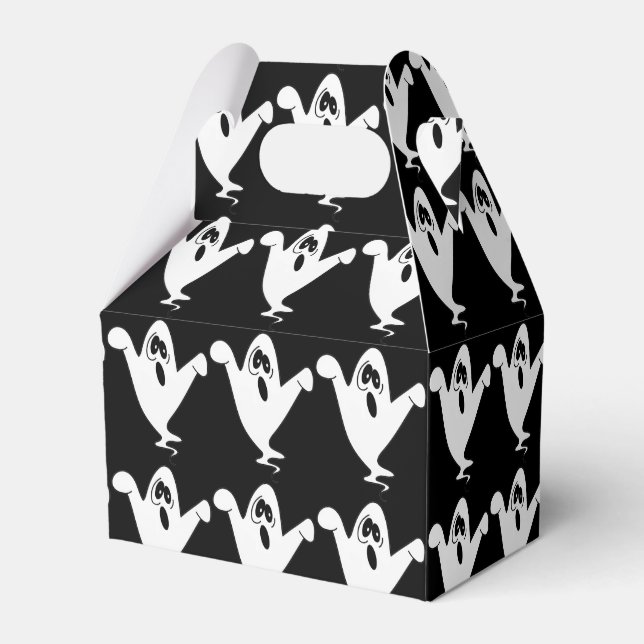 Cute Howling Ghost Halloween Favour Box (Back Side)
