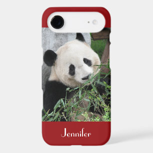 Cute Huggable Giant Panda, Dark Red, Name