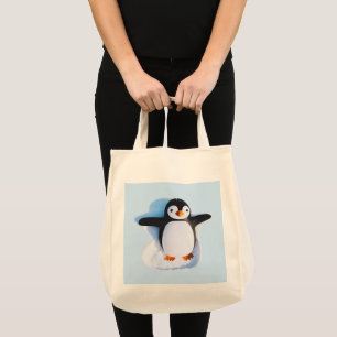 Cute Huggable Penguin Tote Bag