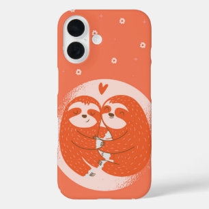 Cute Hugging Sloths iPhone 16 Case