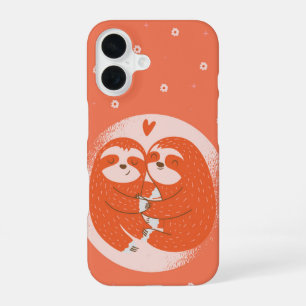 Cute Hugging Sloths iPhone 16 Case