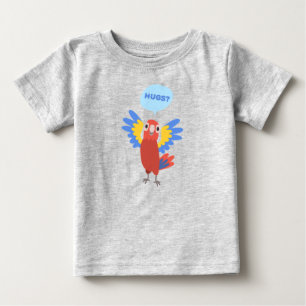 Cute Hugs Colourful Parrot Baby T-Shirt