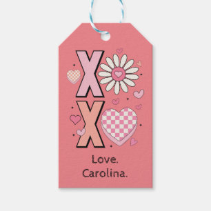 Cute Hugs&Kisses XOXO Pink Love in Valentine's Day Gift Tags