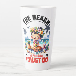 Cute Hula Girl Summer is Coming I Must Go – Tropic Latte Mug