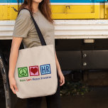 Cute Human Resources Department Tote Bag<br><div class="desc">Cute human resources department gift for an HR manager at a company or business. Peace Love Human Resources.</div>