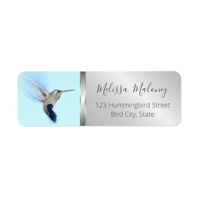 Cute Hummingbird Return Address Label (Front)