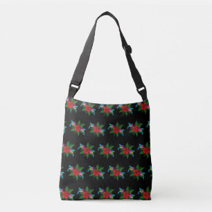 Cute Hummingsbirds on Hibiscus Flower Cartoon Crossbody Bag
