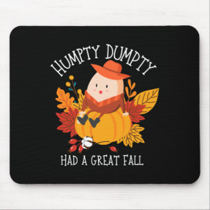 Cute Humpty Dumpty Had A Great Fall Vintage Autumn Mouse Pad