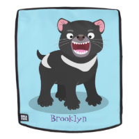 Cute hungry Tasmanian devil cartoon illustration