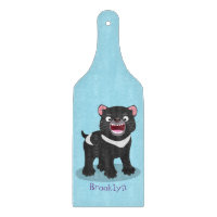 Cute hungry Tasmanian devil cartoon illustration