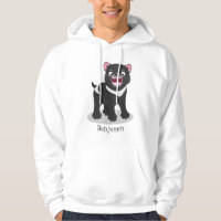 Cute hungry Tasmanian devil cartoon illustration