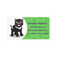 Cute hungry Tasmanian devil cartoon illustration