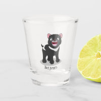 Cute hungry Tasmanian devil cartoon illustration