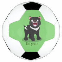 Cute hungry Tasmanian devil cartoon illustration