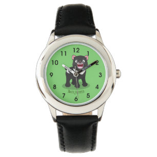 Cute hungry Tasmanian devil cartoon illustration Watch