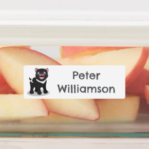 Cute hungry Tasmanian devil cartoon personalised