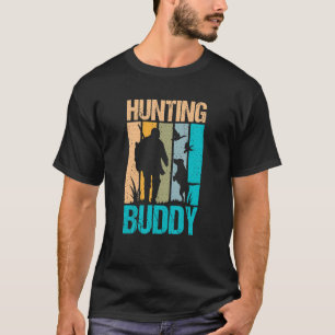 Cute Hunting Buddy Vintage Hunter Retro Distressed T-Shirt