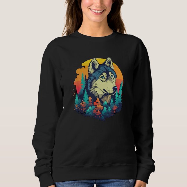 Cute Huskey Puppy Dog Men Women Kids Sweatshirt (Front)