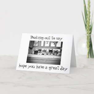 CUTE HUSKIE PUPS SAY **HAPPY BIRTHDAY" HOLIDAY CARD