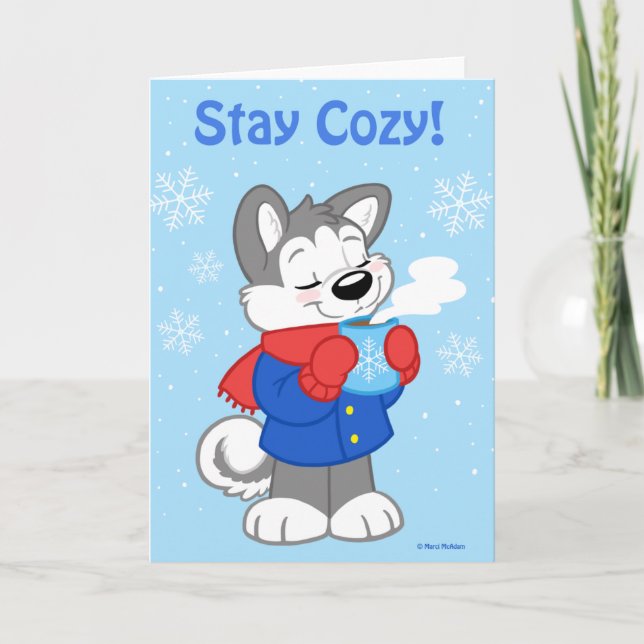 Cute husky card (Front)