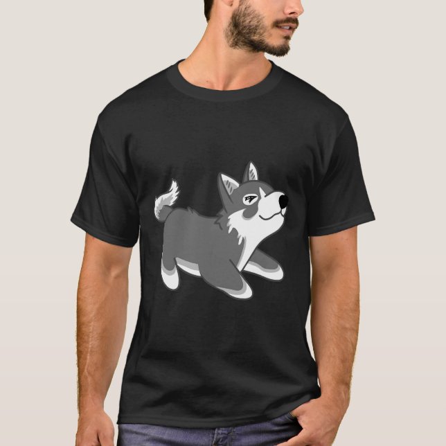 Cute Husky Dog               T-Shirt (Front)