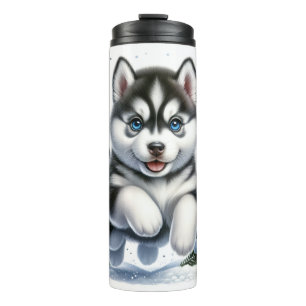 Cute Husky Dog  Thermal Tumbler