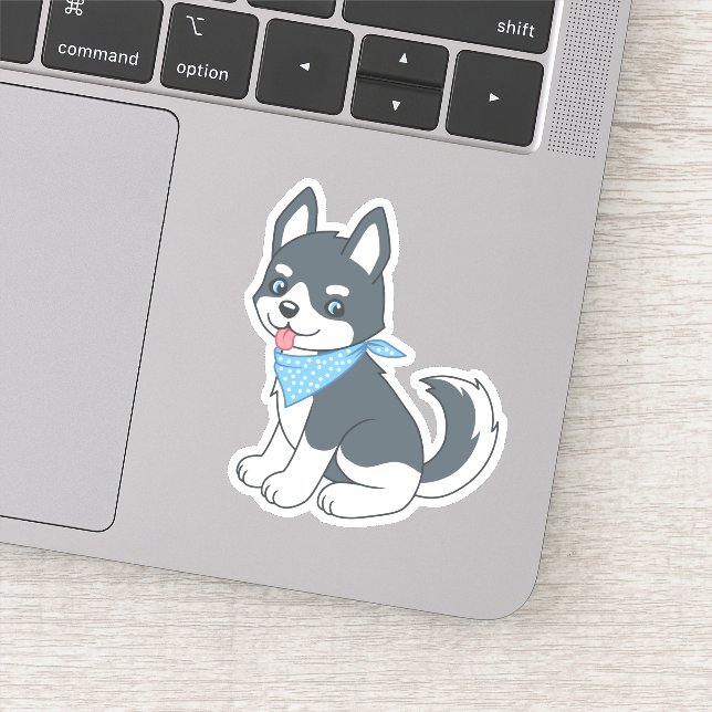 Cute Husky Puppy Dog (Detail)