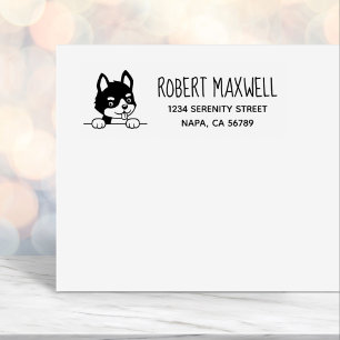 Cute Husky Puppy Return Address Self-inking Stamp