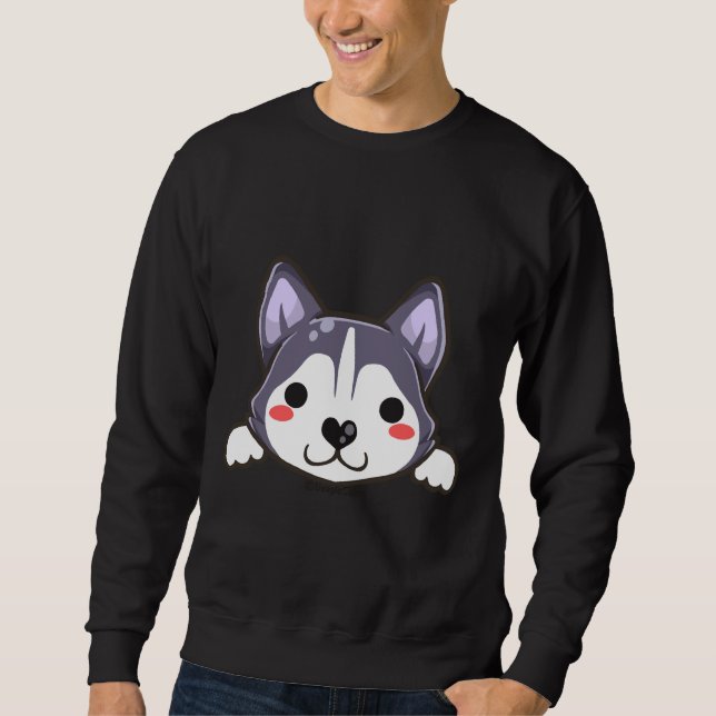Cute Husky Puppy Sweatshirt (Front)