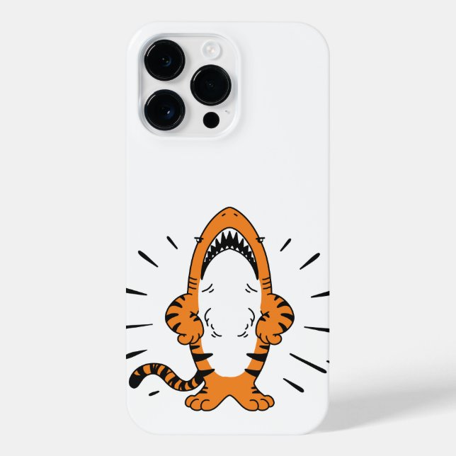 CUTE HYBRID SHARK TIGER CARTOON iPhone CASE (Back)