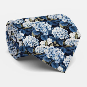 Cute Hydrangea flower tiled pattern  Tie