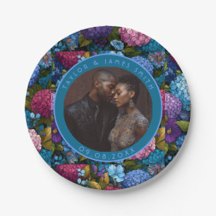 Cute Hydrangeas Plates For Wedding Party