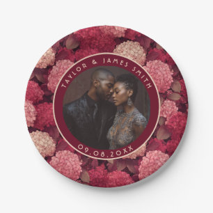 Cute Hydrangeas Plates For Wedding Party