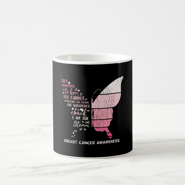 Cute I Am The Storm Breast Cancer Warrior Survivor Coffee Mug (Center)