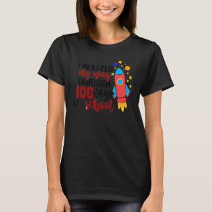 Cute I Blasted My Way Through 100 Days Teacher Boy T-Shirt