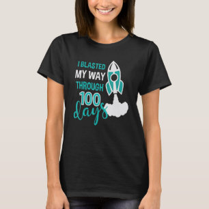 Cute I Blasted My Way Through 100 Days Teacher Ki T-Shirt