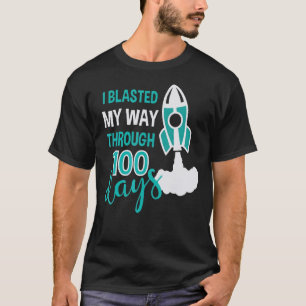 Cute I Blasted My Way Through 100 Days Teacher Ki T-Shirt