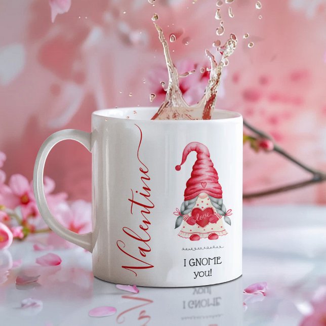 Cute I Girl GNOME you Valentines Day  Coffee Mug (Creator Uploaded)