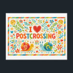 Cute "I Heart Postcrossing" Postcard<br><div class="desc">This is a cute and colorful card with a couple of snails and the words "I [Heart] Postcrossing."</div>
