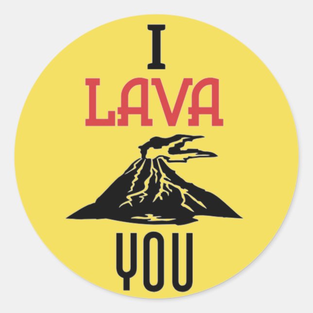 Cute I Lava You Sticker (Front)