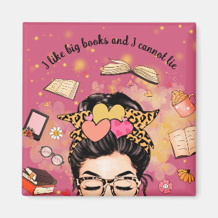 Cute I Like Big Books Magnet