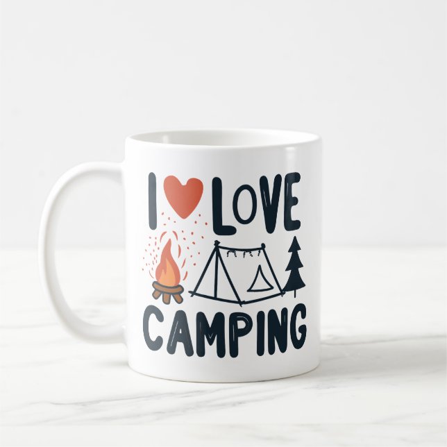 Cute I Love Camping Coffee Mug (Left)