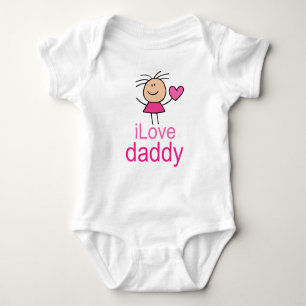 Cute I Love Daddy T-shirt Baby Bodysuit