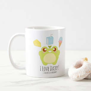 Cute I Love Dairy Treats Frog Coffee Mug