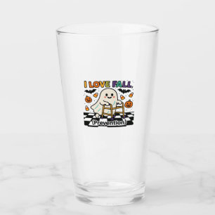 Cute I Love Fall Prevention Physical Therapy Ghost Glass