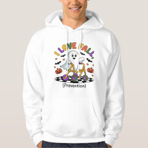 Cute I Love Fall Prevention Physical Therapy Ghost Hoodie