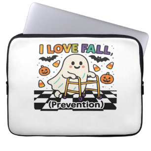 Cute I Love Fall Prevention Physical Therapy Ghost Laptop Sleeve
